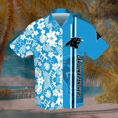 Print Carolina Panthers Hawaiian Shirt Football Team Beach Shirts