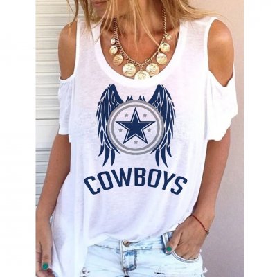 Women's Dallas Cowboys Printed Short Sleeve Top