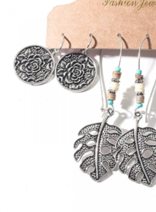 Women's Earrings Tribal Alloy Daily Boho Three-piece Earrings