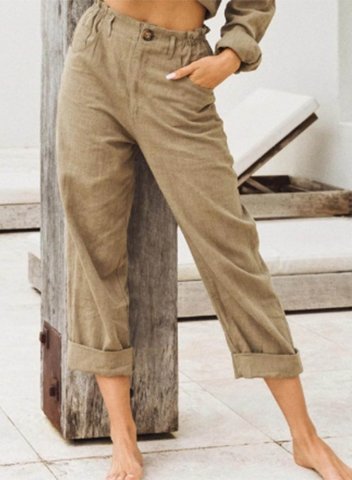 Women's Palazzo Pants Straight Solid High Waist Full Length Casual Work Palazzo Pants