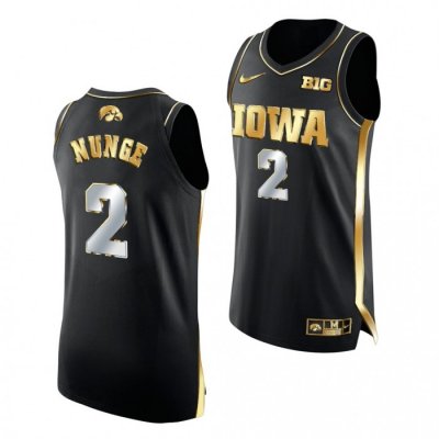 Iowa Hawkeyes Jack Nunge 2020-21 Black Golden Edition Authentic Limited Jersey