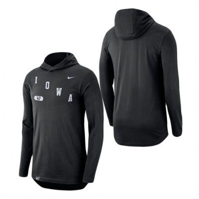 Iowa Hawkeyes Nike Team Performance Long Sleeve Hoodie T-Shirt Black