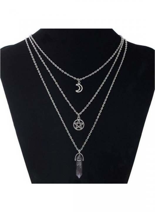 Women's Necklaces Star Moon Solid Alloy Necklaces