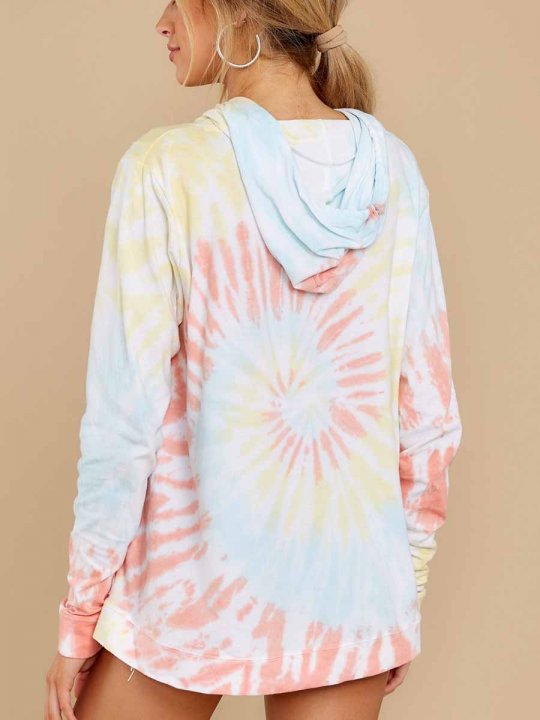 Women's Fantasy Orange Tie Dye Hoodie