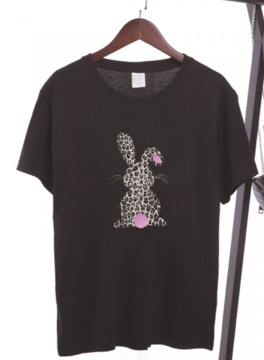 Women's T-shirts Leopard Animal Print Short Sleeve Round Neck Daily T-shirt