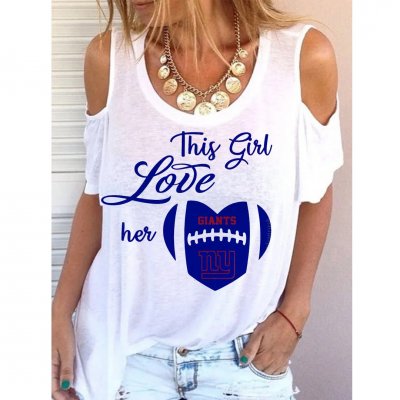 New York Giants Printed Women Casual Top