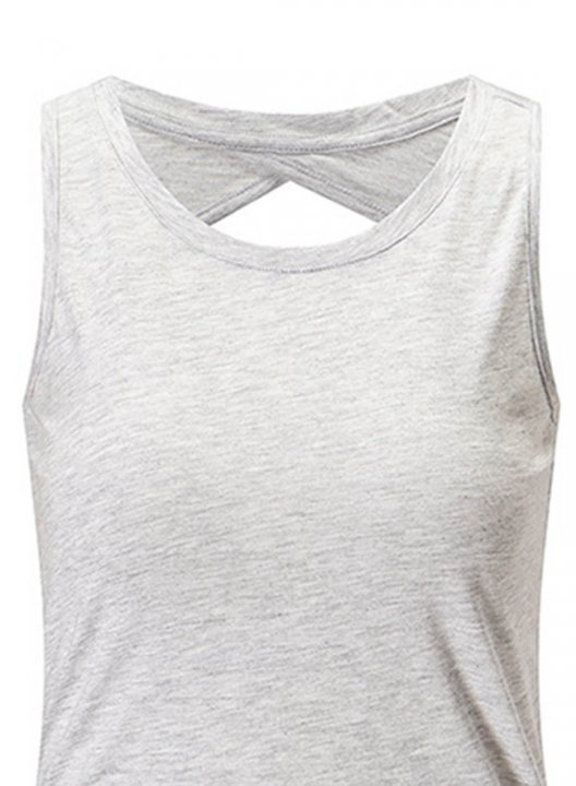 Women's Tank Tops Solid Sleeveless Round Neck Casual Sporty Tank Top