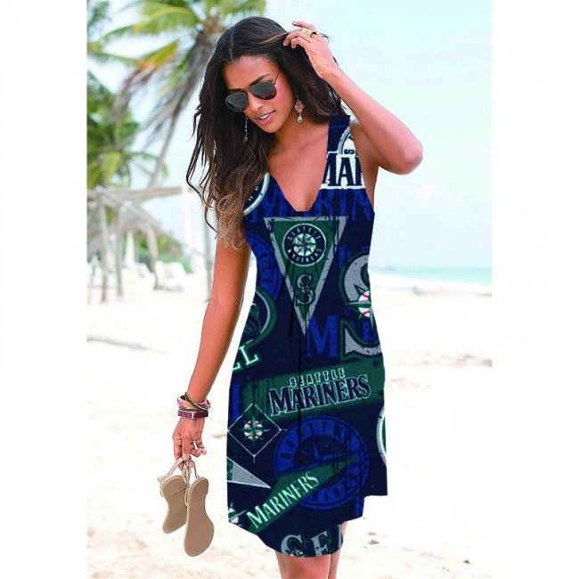 Team Beach Wind V-Neck Knotted Sundress