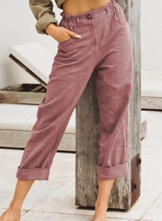 Women's Palazzo Pants Straight Solid High Waist Full Length Casual Work Palazzo Pants