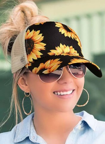 Women's Caps Sunflower Color Block Baseball Cap