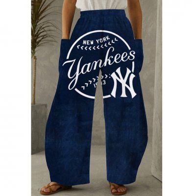 Women's New York Yankees printed pocket pants