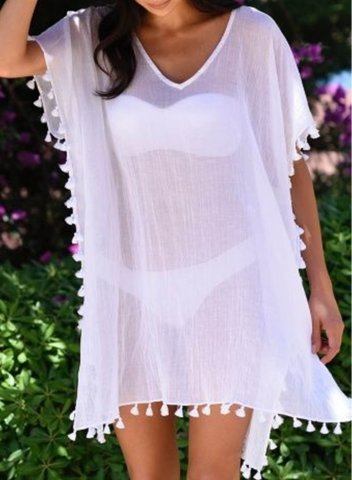 Women's Smocks Solid Sleeveless Shift V Neck Daily Boho Smock