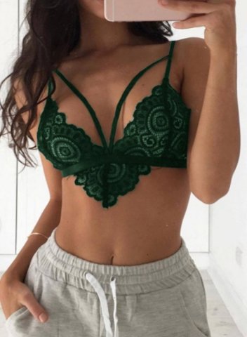 Women's Bralettes Lace Solid Adjustable Wire-free Daily Bralette