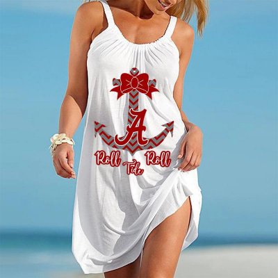 NCAAF Alabama Crimson Tide Loose Holiday Beach Dress