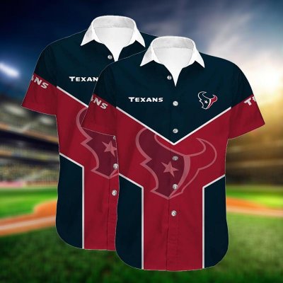 HOUSTON TEXANS Lapels Short Sleeves T-Shirt