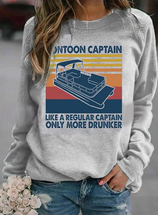 Women's Sweatshirts Captain Like A Regular Captain Only More Drunker Sweatshirts