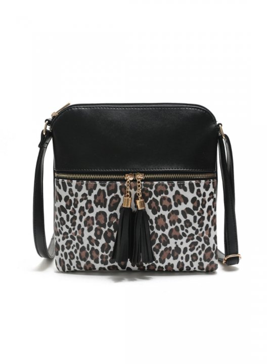 Women's Messenger Bags Leopard Color Block Daily Shoulder Messenger Bag