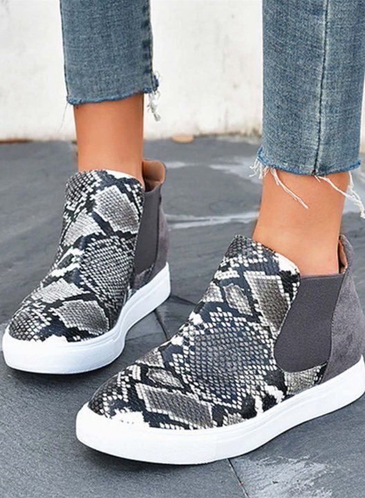 Women's Sneakers Leopard Mid Hight Casual Sneakers