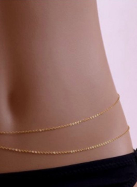 Women's Body Chain Solid Alloy Bikini Chain