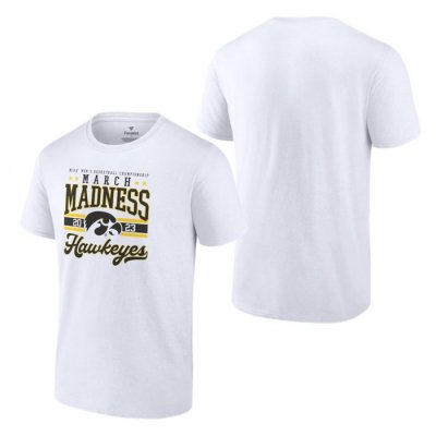 Iowa Hawkeyes Fanatics Branded 2023 NCAA Men's Basketball Tournament March Madness T-Shirt White