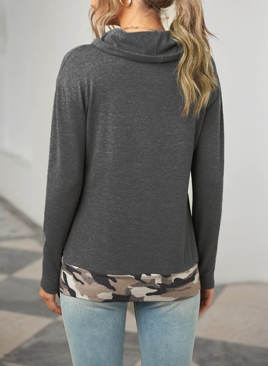 Leopard Long Sleeve Hooded Sweatshirt