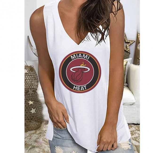 NBA V-neck Team Print Sleeveless Loose Tank T-shirt