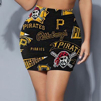 Pittsburgh Pirates Women's Elastic Waist Hip Skirt