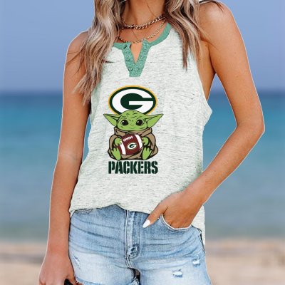 GREEN BAYPACKERS Should Support Yoda V- Neck Pocket Button Vests