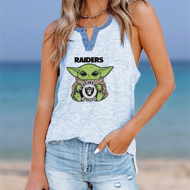 LAS VEGAS RAIDERS Should Support Yoda V- Neck Pocket Button Vests