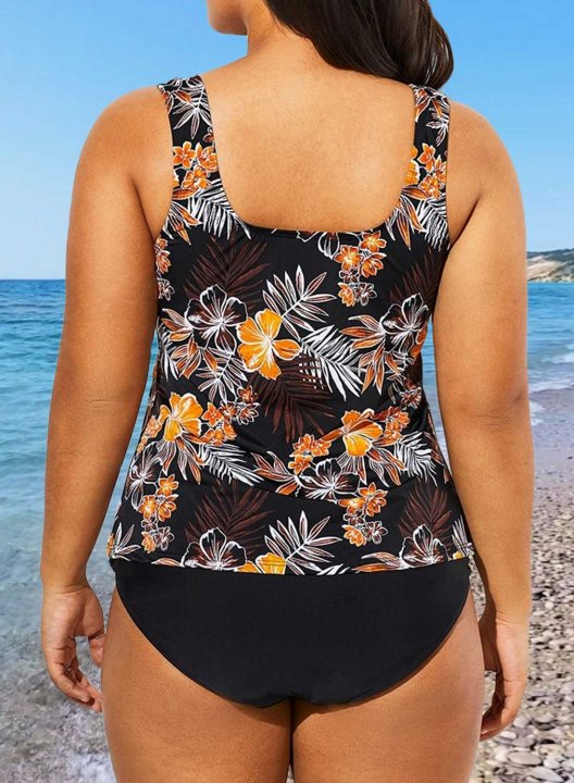 Women's Tankinis Floral Plus Size Tankinis