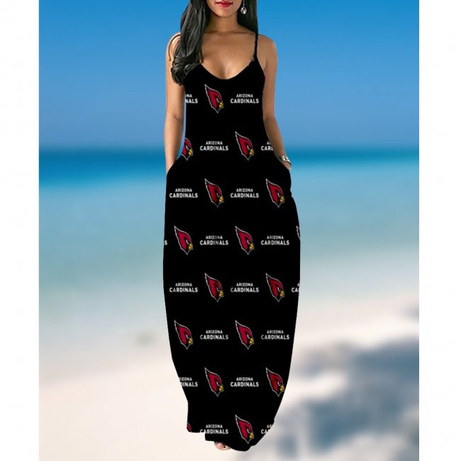 Women's summer St. Louis Cardinals Team Print suspender skirt