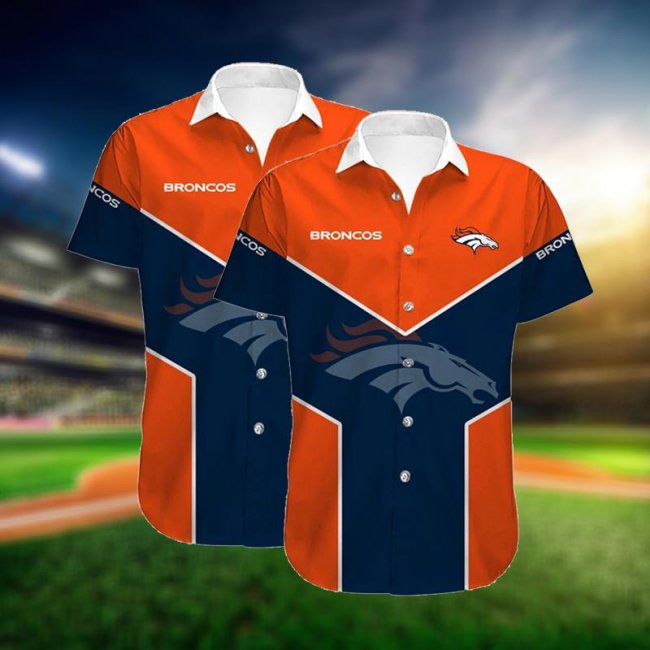 DENVER BRONCOS Lapels Short Sleeves T-Shirt