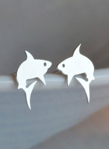 Women's Earrings Metal Casual Little Shark Earrings