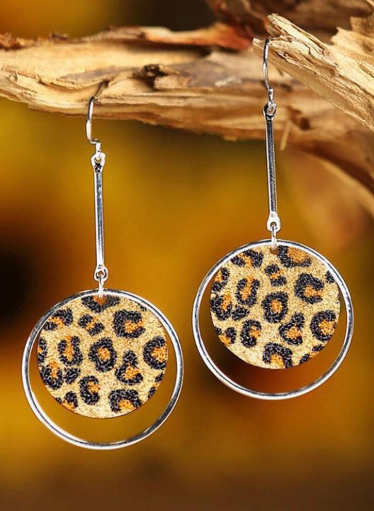 Women's Earrings Leopard PU Earrings