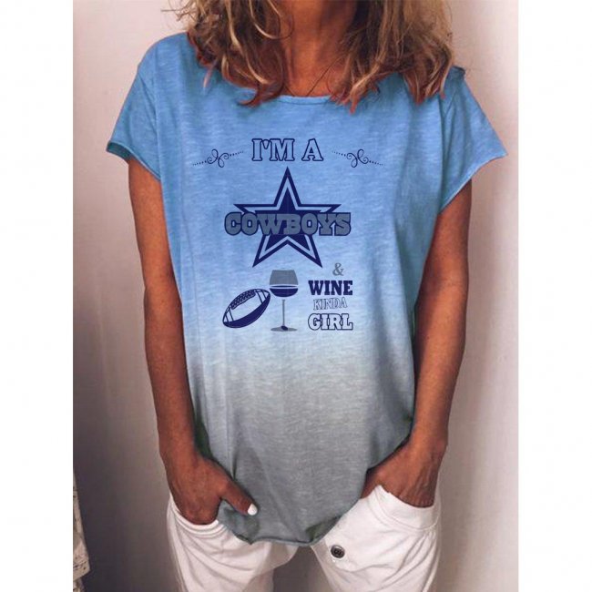 Women's Dallas Cowboys Printed Short Sleeve T-shirts