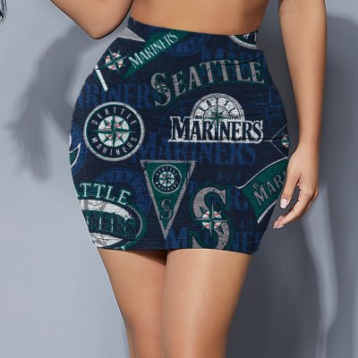 Seattle Mariners Women's Elastic Waist Hip Skirt