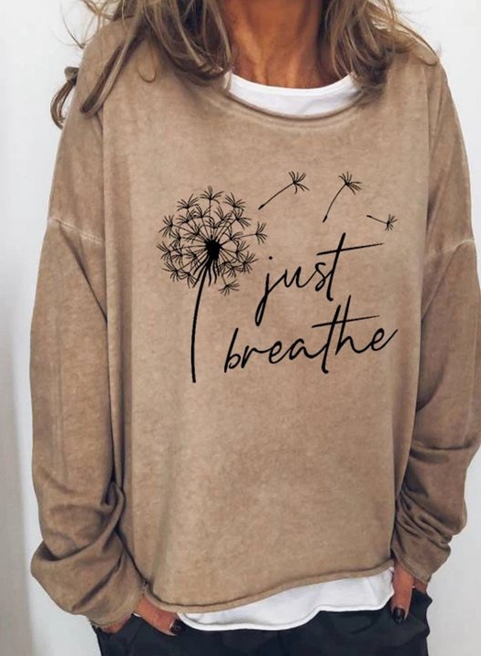 Women's Just Breathe Dandelion Print Sweatshirt