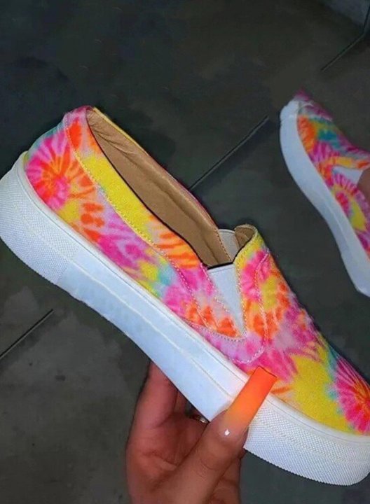 Women's Canvas Shoes Multicolor Tie Dye Daily Normal Canvas Shoes