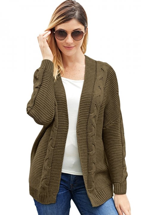 Women's Cardigans Chunky Wide Long Sleeve Knit Cardigan