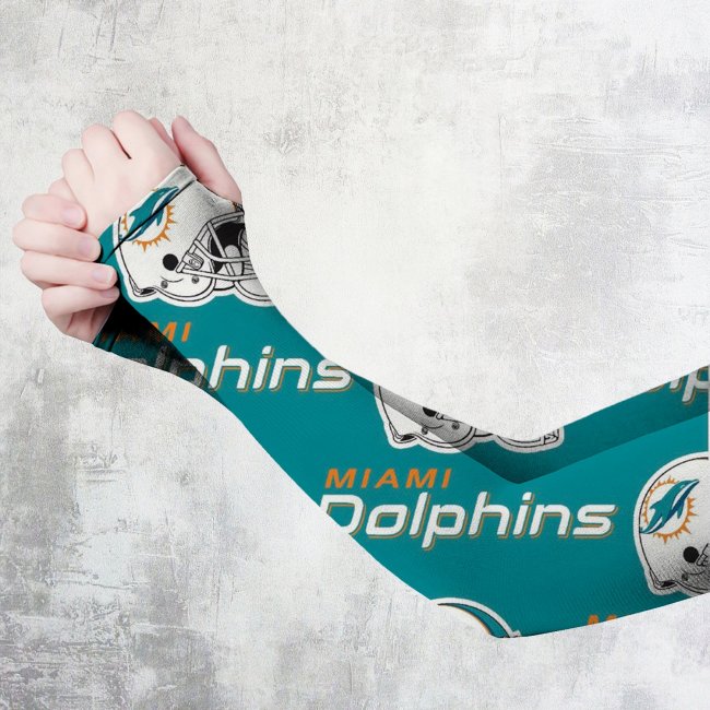 MIAMI DOLPHINS Cooling Arm Sleeves for Men & Women UV Protective Tattoo Cover Up