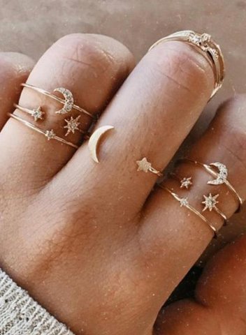 Women's Rings Alloy Star Sets