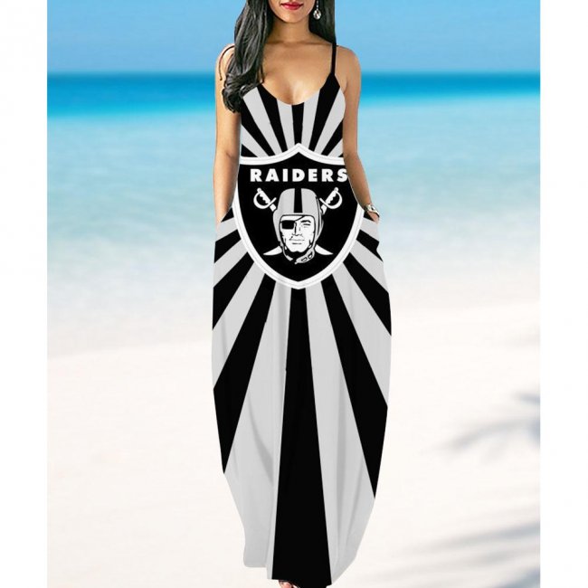 Las Vegas Raiders summer suspender dress