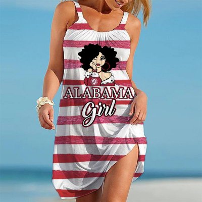NCAAF Alabama Crimson Tide Loose Holiday Beach Dress