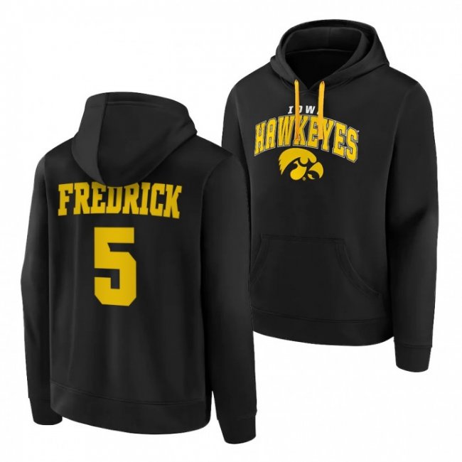 C.J. Fredrick Iowa Hawkeyes Black 2020-21 Away Pullover Hoodie