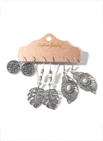Women's Earrings Tribal Alloy Daily Boho Three-piece Earrings