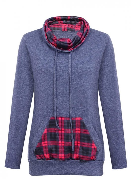 Hopefour Plaid Long Sleeve Daily Sweatshirt