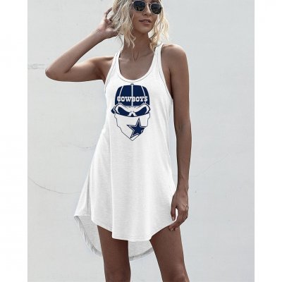 Women's Cowboys Printed Sleeveless Casual Dress