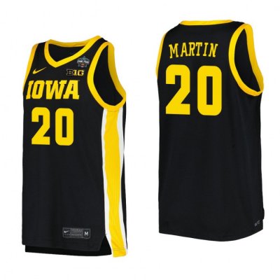 Kate Martin Iowa Hawkeyes 2023 National Championship Women's Basketball Black Jersey