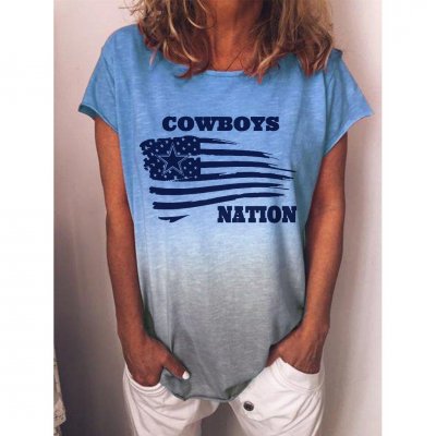 Women's Dallas Cowboys Printed Short Sleeve T-shirts