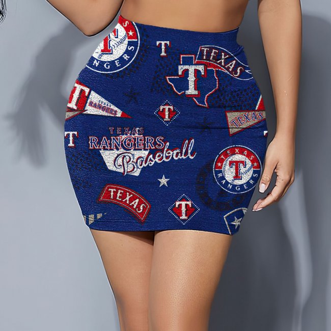 Texas Rangers Women's Elastic Waist Hip Skirt